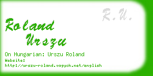 roland urszu business card